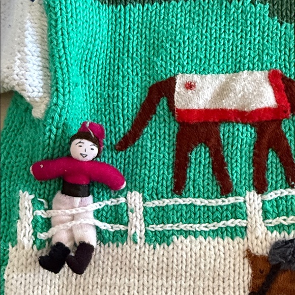 Vintage California Sweaters Kentucky Derby Sweater Peru - Picture 3 of 9